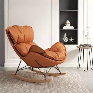 흔들의자 안락 소파 쇼파 1인용 오렌지 스윙 원목
