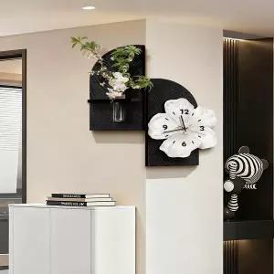 감성 인테리어 액자 빈티지 화분 디자인 꽃병 포인터 미니 소형멀리즘 코너 시계 거실용 장식 벽시계 창의