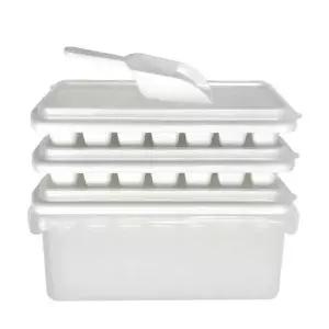 국산 얼음틀 3개 얼음보관통 스쿱 세트 아이스 트레이