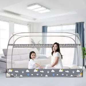 [콩심팥심]원터치 모기장 침대 벌레 해충 날파리 접이식 1-2 인