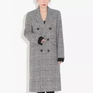 여성 체크 롱코트 겨울 아우터