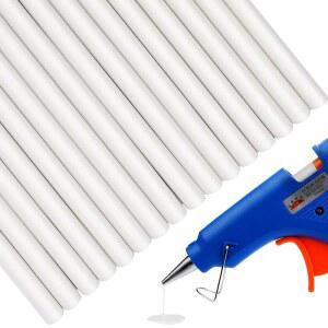 씰 스탬프용 16PCS 미니 글루건 스틱, 흰색, 청첩장, 카드, 봉투 와인 패키지에