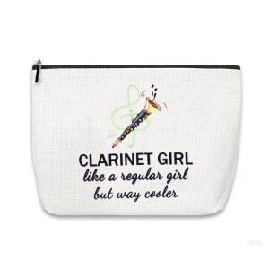 수다폰 클라리넷 연주자 여성 파우치 메이크업 백 연인 생일 선물 밴드 시니어 나이트 캔버스 코스메스틱 지퍼백 정리함 뮤지션