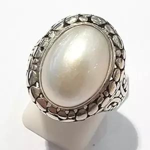 [셀러허브 패션][블루케이] AA급엔틱 마베진주 원석 반지 210710-18n