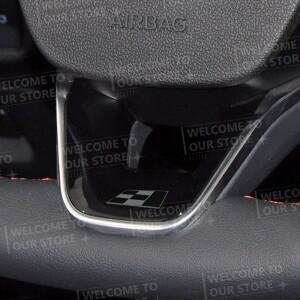 루보식 3D 금속 레이싱 플래그 자동차 스티어링 휠 배지 스티커 스타일링 인테리어 장식 밀 Alhambra Ibiza