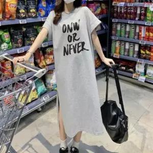 반팔 롱원피스 레터링 미니원피스 여름원피스 데님원피스 반팔원피스