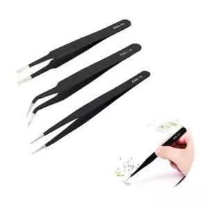 속눈썹핀셋 뽀족핀셋 파츠핀셋 정밀 일자형 세트 (WFKAMZL)