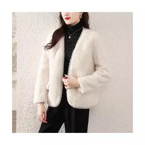 EAMT 여자정장자켓 코트 프렌치진주 F/W 스웨이드 탑 브이넥 자켓 YJ4