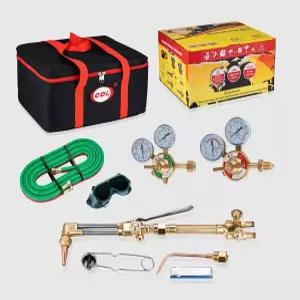CDL 헤비 듀티 옥시 아세틸렌 토치 키트 용접 절단 - 호스 레귤레이터 팁 및 구글이 포함된 CA2460 부착물