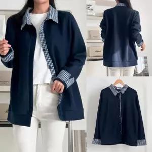 [아이우먼]위쉬몰 BS 블루체크포인트가디건 V929H512 빅사이즈_P414572576