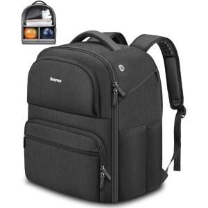 보즈노이 2볼링 백팩, 볼 홀더가 있는 남성용 볼링 볼백 토트, 액세서리용 드로스트링 백으로 최대 16사이즈 신발, 블랙