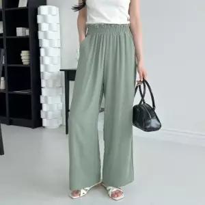 여성 깔끔 와이드팬츠 프릴 라미린넨 (WFKANJN)