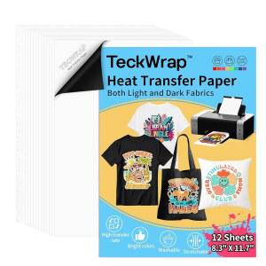 TECKWRAP 티셔츠용 가능한 열전달 종이 8 3