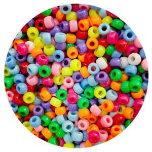 2000 비드 벌크 6x9mm 멀티 컬러 플라스틱 공예용 구슬 세트, DIY 보석 제작 팔찌를 위한 10가지 다양한 색상의 헤어