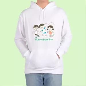 [하프클럽/]twentytwo 즐거운 학교생활 후드티 디자인 우정과 여