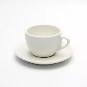 ( )라떼 카푸치노 커피잔 받침 세트 화이트 200ml 찻잔 카페 도자기 집들이 티타임