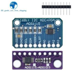 호환 TZT 1/5PCS ADS1115 16 비트 I2C 모듈 정밀 4 채널 개발 보드 Pro 이득 증폭기 아두이노용 2.0V