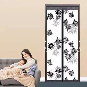 (옵션 레드브라운 소)자석 방풍 투명 비닐 커튼 외풍 차단 방한 바람막이 소