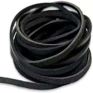 3mm 플랫 순정 가죽 코드 - 보석 제작 공예 및 DIY 프로젝트를 위한 블랙 브레이딩 스트링(450m)