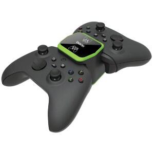 bionik 프로 키트, xbox 시리즈 x/s용 : 파워풀 50mm 드라이버 게이밍 헤드셋 -컨트롤러 충전 베이스 -투 배터리 팩 -lynx 케이블 & usb -