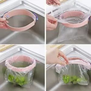 ( )싱크대 코너 비닐걸이 주방 수납 정리 봉지 도구