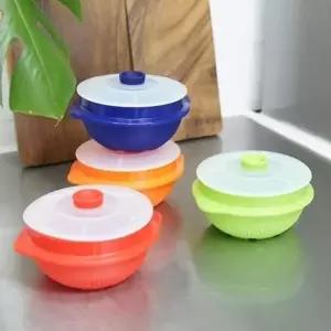 실리콘 뚝배기 찌게요리 찜요리 전자레인지용기 4컬_24000829