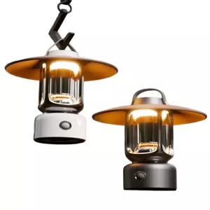 아웃도어 충전용 무드등 led 감성조명 캠핑용품 브래킷 랜턴 삼각형 세라믹 화이트