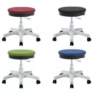 병원 진료실 원형 등받이없는 회전 바퀴 의자 과학실 연구실 작업용 이동
