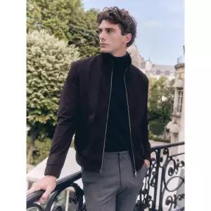 [LANSMERE] 인조 스웨이드 블루종 - 와인 835084