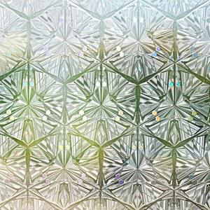 래빗구 윈도우 프라이버시 필름 스테인드글라스 필름, 장식용 스티커 탈착식 자외선 차단 도어 커버, 다이아몬드 패턴, 17.5 x 78.7 인치