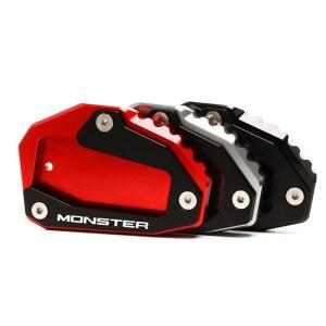 MONSTER 1200 696 795 821 1200S 오토바이 액세서리 킥 스탠드 풋 사이드 확장 패드 지지판