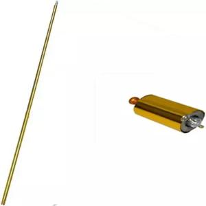 블루-더 59인치/150cm 금속 등장 지팡이 무료 장갑 및 비디오 튜토리얼 포켓 보 스태프 매직 완 스테이지