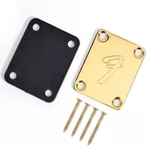 우아한 멋진 일렉트릭 기타 넥 플레이트 빈티지 스타일 프로텍터 나사가 있는 대부분의 베이스 골드에