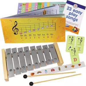 글로켄스필 8 노트 - 실로폰 키와 컬러 스티커 23가지 코드 카드