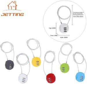 바이크 오토바이 헬멧용 스마트 콤비네이션 자물쇠  와이어 로프 숫자 암호 코드 보안 13 cm  20 50cm