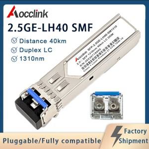 Cisco Mikrotik 스위치 미디어 변환기용 2.5G Sfp 1310nm 40km 15km 100km 광섬유 트랜시버 모듈