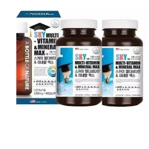 어바틀 스카이 멀티비타민 미네랄 맥스 1000mgx90캡슐 1+1총2개 생활활력 야간운전 비타민 미네럴