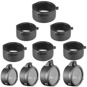 25mm-69mm 블랙 Airsoft 사냥 소총 스코프 렌즈 커버 플립 업 고속 스프링 보호 캡 대물 뚜껑