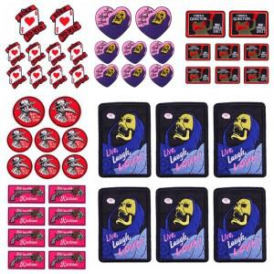 의류용 그림 사신 자수 패치 열 접착 펑크 건 다리미 스티커  10 개