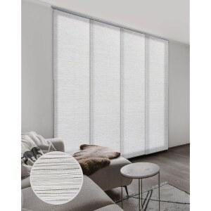 GoDear 디자인 조절 가능 슬라이딩 패널 트랙 블라인드, 수직 방 칸막이 벽, 옷장 문, 45.8인치에서 86인치까지 확장 가능한 트랙, 최대 96인치 높이까지 트리밍 커튼, 미카