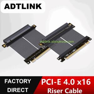 ADTLINK 2025 신형 PCIE 4.0 x16 라이저 초슬림 케이블 ATX PC 케이스 확장 지원 GPU 슬롯 90 ° &180