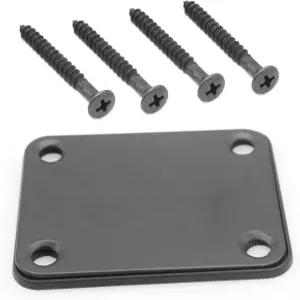 캐시비트 블랙 일렉트릭 베이스 기타 넥 플레이트 부품용 조인트 연결 강화 펜더 스타일 스트라토캐스터