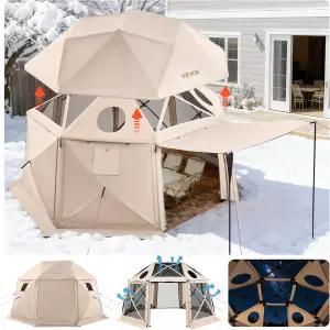 VEVOR 팝업 가제보 스크린 텐트 12 x 피트 탈착식 탑 캐리백이 있는 13면 구형 캠핑 캐노피 퀵 세트 및