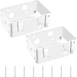 미니 블라인드 브래킷 2개 로우용 2인치 화이트 윈도우 헤드레일 홀더 금속 프로파일 설치용