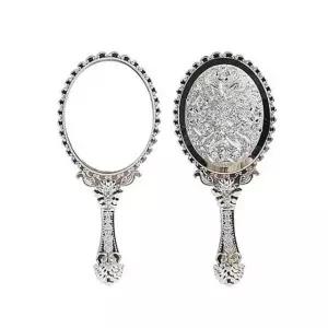 공주거울-대(11x25.2cm) 실버 손거울 화장거울 휴대용 미니 거울 공주경