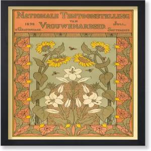 포스터 마스터 빈티지 플라워 - 레트로 전국 여성 작품 전시회 네덜란드 미술 그녀 여성을 위한 꽃 선물