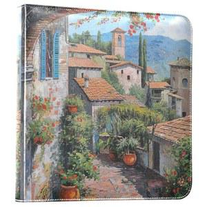 알라자 이탈리아 뷰 사진 앨범 셀프 접착 스크랩북 PU 가죽 커버 3 링 바인더 사진집 결혼식 가족 여행 기념