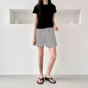 3부 엠보 렌보 허리밴딩 여름 세로 스트라이프 (WFKB53W)