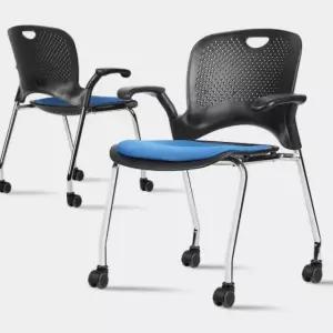 다용도 간이 일반의자 플라스틱 오피스 학원 공부의자 (WFKBJLP)