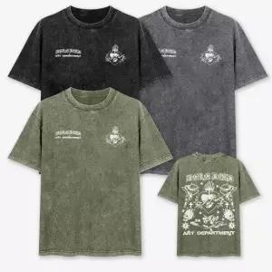 남녀 타락천사 피그먼트 프린팅 반팔티 SD250804 (WFKBOID)